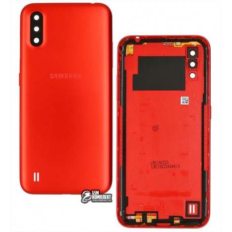 Задняя крышка батареи для Samsung A015 Galaxy A01 (2019), красная