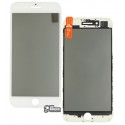 Скло дисплея для iPhone 7 Plus, з рамкою, з поляризационной плівкою, з OCA-плівкою, білий колір