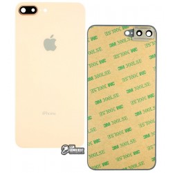 Задняя панель корпуса для iPhone 8 Plus, розовая, со стеклом камеры Задняя панель корпуса для iPhone 8 Plus, розовая, со стеклом камеры