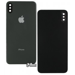 Задняя панель корпуса для iPhone XS Max, черная, со стеклом камеры
