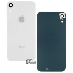 Задняя панель корпуса для iPhone XR, белая, со стеклом камеры Задняя панель корпуса для iPhone XR, белая, со стеклом камеры