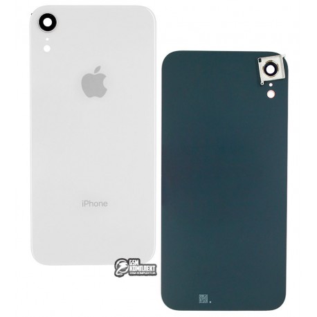Задняя панель корпуса для iPhone XR, белая, со стеклом камеры