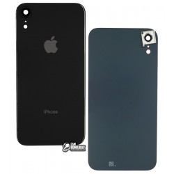 Задняя панель корпуса для iPhone XR, черная, со стеклом камеры Задняя панель корпуса для iPhone XR, черная, со стеклом камеры