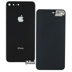 Задня панель корпусу для iPhone 8 Plus, чорний колір, зі склом камери Задня панель корпусу для iPhone 8 Plus, чорний колір, зі склом камери