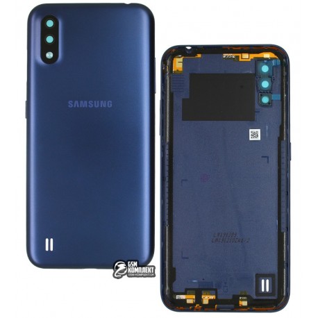 Задняя крышка батареи для Samsung A015 Galaxy A01 (2019), темно-синяя