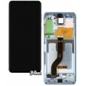 Дисплей для Samsung G985 Galaxy S20 Plus, G986 Galaxy S20 Plus 5G, синій колір, з сенсорним екраном, з рамкою, оригінал, сервісна упаковка, GH82-22145D