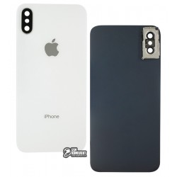 Задняя панель корпуса для iPhone XS, белая, со стеклом камеры Задняя панель корпуса для iPhone XS, белая, со стеклом камеры