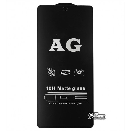 Закаленное защитное стекло для Samsung N770 Galaxy Note 10 Lite, 2.5D, Full Glue, матовое, черное