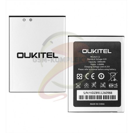 Аккумулятор для Oukitel C2, Li-ion, 3,8 В, 1800 мАч