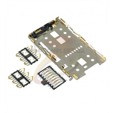 Коннектор SIM-карты на Meizu M5 Note, M3 Note, M2 Mini, M3 Mini, M3s, U10, MX5 Pro