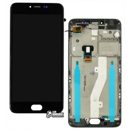 Дисплей для Meizu M3 Note, чорний, з сенсорним екраном (дисплейний модуль), 30 pin, з рамкою, original (PRC), L681H