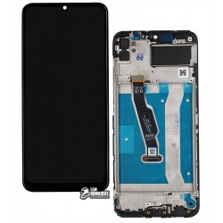 Дисплей Huawei Y6P (2020), черный, с сенсорным экраном (дисплейный модуль), с рамкой