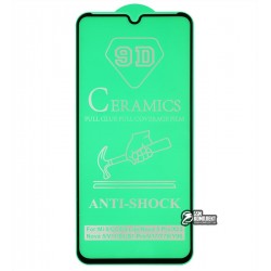 Защитное оргстекло для Realme 5 Pro, Ceramica, с фаской, черное