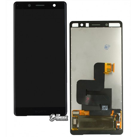 Дисплей для Sony H8324 Xperia XZ 2 Compact, черный, с сенсорным экраном (дисплейный модуль), original (PRC)