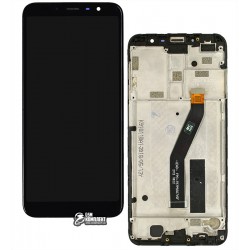 Дисплей для Meizu M6T, черный, с сенсорным экраном, с рамкой, Original (PRC)