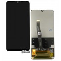 Дисплей для Huawei Nova 4e, P30 Lite, чорний, з тачскріном, grade B, China quality