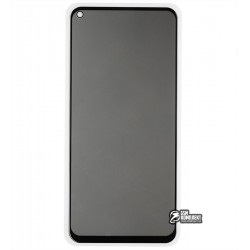 Загартоване захисне скло для Xiaomi Redmi Note 9, 2.5D, Full Glue, Антишпіон, чорне