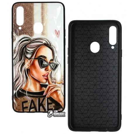 Чехол для Samsung A207 Galaxy A20s (2020), Ladies Fake Prism, пластик-силикон Чехол для Samsung A207 Galaxy A20s (2020), Ladies Fake Prism, пластик-силикон