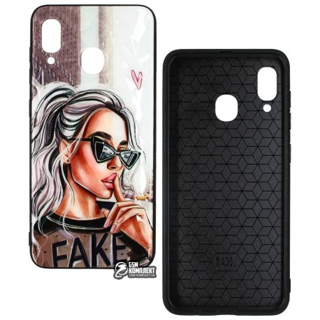 Чехол для Samsung A205, A305 Galaxy A20, A30 (2019), Ladies Fake Prism, пластик-силикон Чехол для Samsung A205, A305 Galaxy A20, A30 (2019), Ladies Fake Prism, пластик-силикон