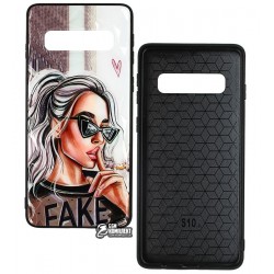 Чехол для Samsung G973 Galaxy S10, Ladies Fake Prism, пластик-силикон