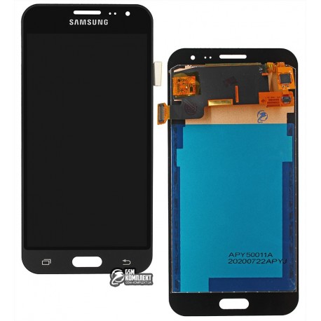 Дисплей Samsung J320 Galaxy J3 (2016), черный, с сенсорным экраном (дисплейный модуль), с регулировкой яркости, (TFT), Сopy