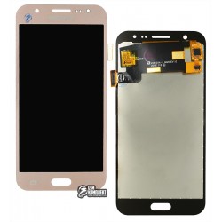Дисплей Samsung J500 Galaxy J5, золотистый, с сенсорным экраном (дисплейный модуль), с регулировкой яркости, (TFT), Сopy