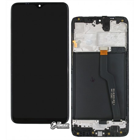 Дисплей для Samsung M105 Galaxy M10, M105F / DS Galaxy M10, чорний, з тачскріном, з рамкою, оригінал (PRC), original glass