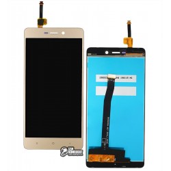 Дисплей Xiaomi Redmi 3, Redmi 3S, Redmi 3S Prime, Redmi 3X, золотистий, з сенсорним екраном (дисплейний модуль), High Copy