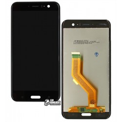 Дисплей для HTC U11, чорний, з сенсорним екраном (дисплейний модуль)
