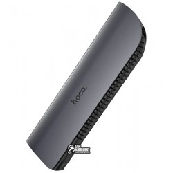 USB-хаб Type-C hub HOCO HB17 Easy connect (Type-C на 3USB3.0 + SD + TF) / metal gray