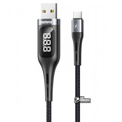 Кабель Type-C - USB, Remax Leader Smart Display 2.1A Data Cable RC-096, чорний