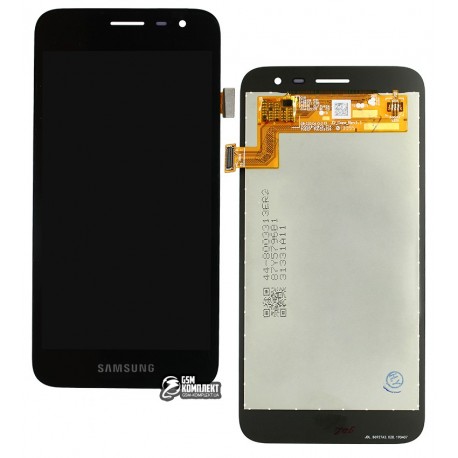 Дисплей Samsung J260 Galaxy J2 Core, черный, с сенсорным экраном, оригинал (переклеено стекло)