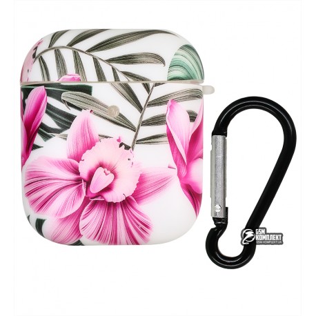 Чехол для Apple AirPods Beautiful Flowers Case, pink
