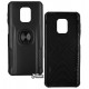 Чохол для Xiaomi Redmi Note 9S / Redmi note 9 Pro, Leather Design Case With Ring, силікон-пластик, чорний