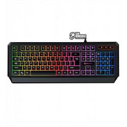 Ігрова клавіатура Meetion MT-K9320 Wired Rainbow Backlit Gaming Keyobard Russian Layout, чорний