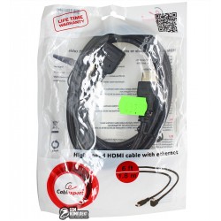 Кабель HDMI 1.8 м Cablеxpert (CC-HDMI490-6) V.1.4 тато / тато, повернутий на 90 градусів, з позолоченим коннектором