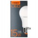 Лампа Videx LED, E27, 15W, A60e, (аналог 140W), 4100K (яскраве світло), клас А + (VL-A65e-15274)