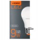 Лампа Videx LED, E27, 9W, A60e, (аналог 70W), 4100K (яскраве світло), клас А + (VL-A60e-09274)