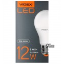 Лампа Videx LED, E27, 12W, A60e, (аналог 100W), 4100K (яскраве світло), клас А + (VL-A60e-12274)