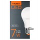 Лампа Videx LED, E27, 7W, A60e, (аналог 60W), 4100K (яскраве світло), клас А + (VL-A60e-07274)