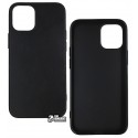 Чехол для iPhone 12 mini, Joy (Black matt), матовый силикон, черный