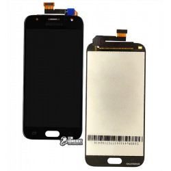 Дисплей для Samsung J330F Galaxy J3 (2017), черный, с сенсорным экраном (дисплейный модуль), original, #GH96-10969A