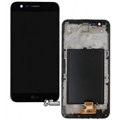 Дисплей для LG K10 (2017) M250, K10 (2017) X400, чорний, з сенсорним екраном (дисплейний модуль), з рамкою
