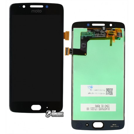 Дисплей для Motorola XT1676 Moto G5, черный, с сенсорным экраном (дисплейный модуль), Сopy