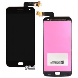 Дисплей Motorola XT1684 Moto G5 Plus, XT1685 Moto G5 Plus Dual SIM, XT1687 Moto G5 Plus, чорний, з сенсорним екраном, копія