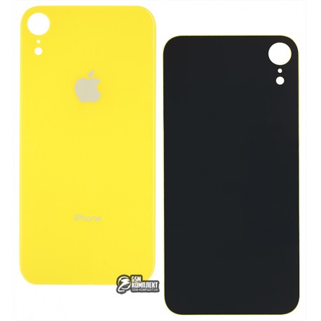 Задня панель корпусу Apple iPhone XR, жовта, без зняття рамки камери, big hole