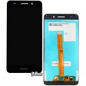 Дисплей для Huawei Y6 II, чорний, з тачскріном, grade B, High quality, CAM-L21