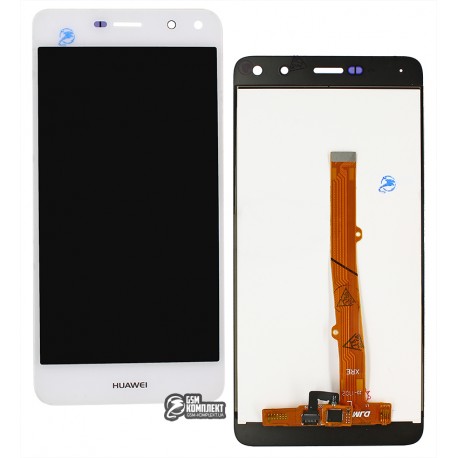 Дисплей Huawei Y5 (2017), Y5 III, білий, з сенсорним екраном (дисплейний модуль), копія, MYA-U29 / MYA-L02 / MYA-L22