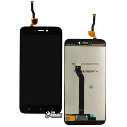 Дисплей для Xiaomi Redmi Go, черный, с тачскрином, оригинал (переклеено стекло), M1903C3GG, M1903C3GH, M1903C3GI