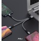 Кабель Micro-USB+Lightning+Type-C - USB, 3в1, Hoco X47 Rapid, до 2.1 Ампер, 0.25 м, короткий, черный